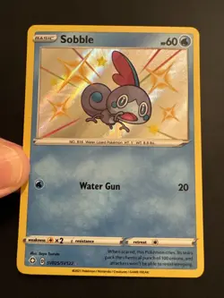 Pokemon TCG Sobble Shining Fates SV025/SV122 Shiny Holo Rare Card NM - Image 2