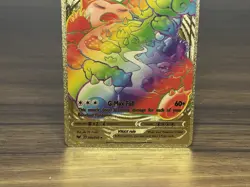 Snorlax VMAX Gold Foil Rainbow Fan Art Display Pokemon Card - Image 3