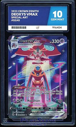 Pokemon Card ACE 10 Deoxys VMAX GG45/GG70 Crown Zenith CRZ SIR Alt Art 2023 - Image 1
