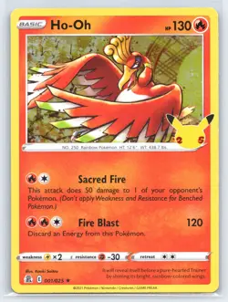 001/025 | Ho-Oh HOLO | Celebrations 25th | Pokemon Card | Near Mint - Image 1