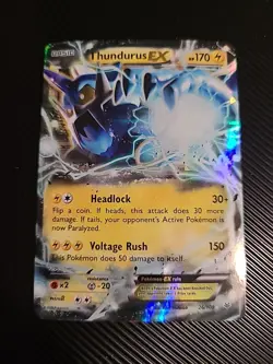 Thundurus EX - 26/108 - Pokemon Roaring Skies XY Ultra Rare Card LP - Image 1