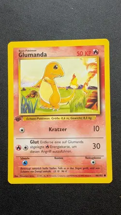 Pokemon Karte - Glumanda 46/102 Base Set - 1 Edition - Starter - NM - Image 1