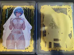 Goddess Story Gold METAL Card BRIDES Set - 9x Cards! - Rem Rias Albedo Zero 2 - Image 2