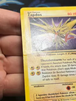 Zapdos 30/62 Fossil Rare - WOTC Pokemon Card HP - Image 4