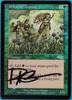 Priest of Titania (FNM) FOIL Promo SIGNED PLD (521498) ABUGames - Image 1