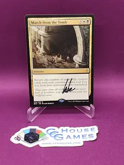 MTG March From The Tomb Signed Lake Hurwitz Initials Rare BFZ #A *CCGHouse* RA - Image 1