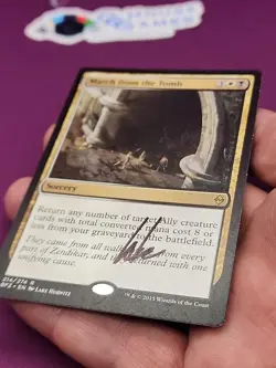 MTG March From The Tomb Signed Lake Hurwitz Initials Rare BFZ #A *CCGHouse* RA - Image 3