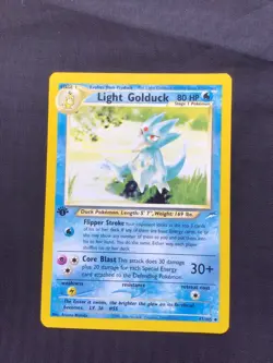 Pokemon Cards: 1st Edition Neo Destiny Uncommon: Light Golduck 47/105 - Image 1