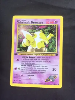 Pokemon Cards: Gym Challenge 1st Edition Common: Sabrina's Drowzee 95/132 - Image 1