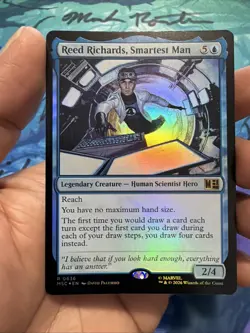 Reed Richards, Smartest Man (Foil) Rare MTG Marvel Super Heroes Commander - Image 1