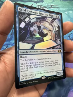 Reed Richards, Smartest Man (Foil) Rare MTG Marvel Super Heroes Commander - Image 2