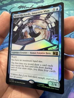 Reed Richards, Smartest Man (Foil) Rare MTG Marvel Super Heroes Commander - Image 3