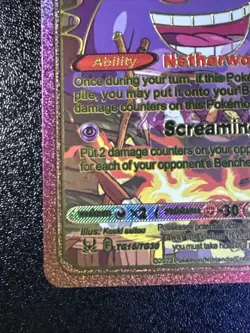 Full Art Gengar Rainbow Foil Card Fan Art Display Card TG10/TG30 HP200 NM/M - Image 4