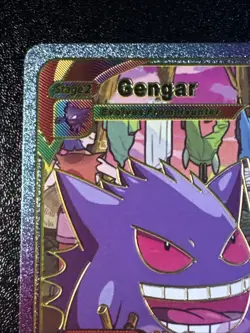 Full Art Gengar Rainbow Foil Card Fan Art Display Card TG10/TG30 HP200 NM/M - Image 5