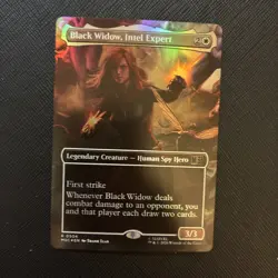 Black Widow Intel Expert Borderless 504 Marvel Super Heroes Magic the Gathering - Image 1