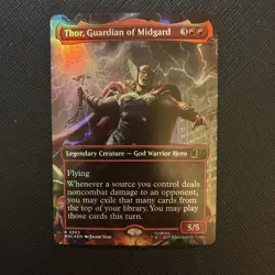 MTG Thor, Guardian of Midgard (Borderless Foil) Marvel Super Heroes MSC 503 NM - Image 1