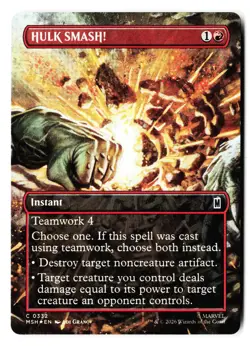 HULK SMASH! (Borderless) 332 Marvel Super Heroes Magic: The Gathering Foil - Image 1