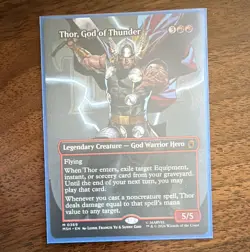 MTG Marvel Super Heroes Thor, God of Thunder 0369 Legendary Creature Red 5/5 - Image 1