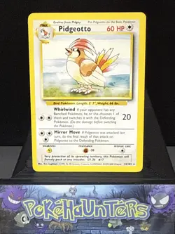 Pokemon Card Pidgeotto 022/102 Base Set Rare Non Holo WOTC 4TH PRINT Light Play - Image 1