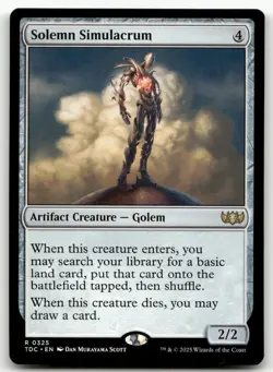 Solemn Simulacrum #325 (NM) Tarkir Dragonstorm TDC Magic MTG - Image 1
