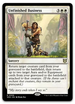 Unfinished Business #8 (NM) Wilds of Eldraine WOC Magic MTG - Image 1