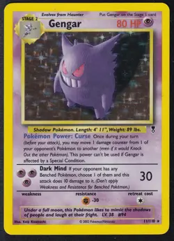 Pokemon Gengar TCG Legendary Collection Holo Card 11/110 Rare - Image 1