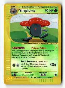 Pokemon Card Vileplume (31) Reverse Holo LP Expedition 031/165 - Image 1