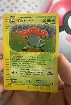 Vileplume Holo Rare 31/165 Pokemon Card Expedition E-Series Rare Vintage 2002 - Image 3