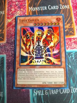 Yu-Gi-Oh! TCG Lava Golem RA01-EN001 Super Rare 1st Edition Near Mint - Image 1