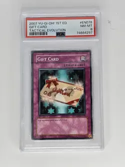 Yugioh Gift Card taev-en078 common 1st Edition Tactical Evolution PSA 8 - Image 1