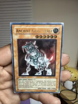 Yu-Gi-Oh! Ancient Gear Beast Ultimate Rare UTR 1st Edition TLM-EN007 Light Play - Image 1
