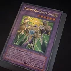 Konami Yu-Gi-Oh! TCG Elemental Hero Thunder Giant TLM-EN036 1st Ed Holo UR Eng - Image 5