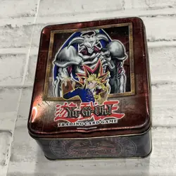 Yu-Gi-Oh! 2002 Collector's Tin Yami Yugi & Summoned Skull - EMPTY Tin ONLY Vtg - Image 1