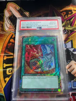 PSA 10 Yu-Gi-Oh RA03-EN051 Polymerization 1st Edition Platinum Secret Rare - Image 5