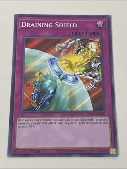 Yugioh - Draining Shield x 3 - 1st Edition - NM - Plus Free Holographic Card - B - Image 3