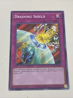 Yugioh - Draining Shield x 3 - 1st Edition - NM - Plus Free Holographic Card - B - Image 4