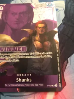 Shanks Foil P-104 Winner - One Piece TCG English Promotional Card Near Mint - Image 1