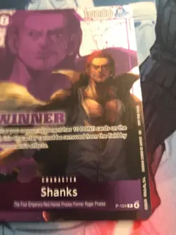 Shanks Foil P-104 Winner - One Piece TCG English Promotional Card Near Mint - Image 2