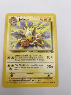 Jolteon 20/64 Jungle Non-Holo Pokemon Card - LP Condition - Image 1