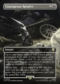 Courageous Resolve - Surge Foil Extended Art LTC LP MTG - Image 1