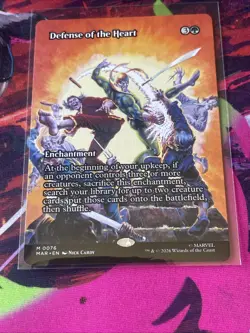 Defense of the Heart (Borderless) Marvel Super Heroes Magic The Gathering - Image 1