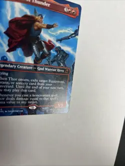 Thor God Of Thunder Borderless Superhero Nonfoil Card #0338 MTG LP - Image 2
