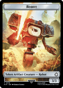 Energy Reserve // Robot Double-Sided Token [Fallout Tokens] Foil Near Mint - Image 2