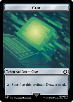 Junk // Clue Double-Sided Token [Fallout Tokens] Foil Near Mint - Image 2