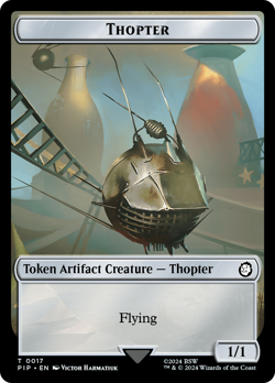Treasure (0019) // Thopter Double-Sided Token [Fallout Tokens] Foil Near Mint - Image 2