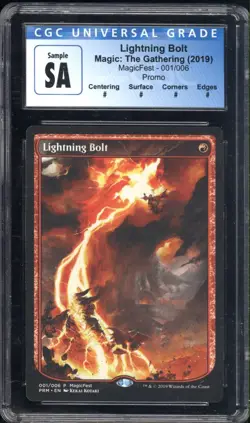 CGC Sample SA Lightning Bolt Magic Fest Promo 001 Gencon - Image 1