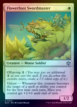 FLOWERFOOT SWORDMASTER (FOIL) (BLB) Bloomburrow - MTG - NM - Image 1