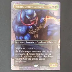 MTG Venom Deadly Devourer 0022 Marvel's Spider-Man: Eternal Borderless Foil Rare - Image 1