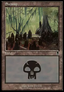 1x Swamp (339) - Foil Odyssey Heavily Played, English Mtg Magic - Image 1