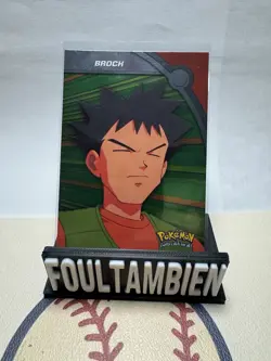 Pokemon Topps Heroes And Villains Foil Card Brock HV8 - Image 1